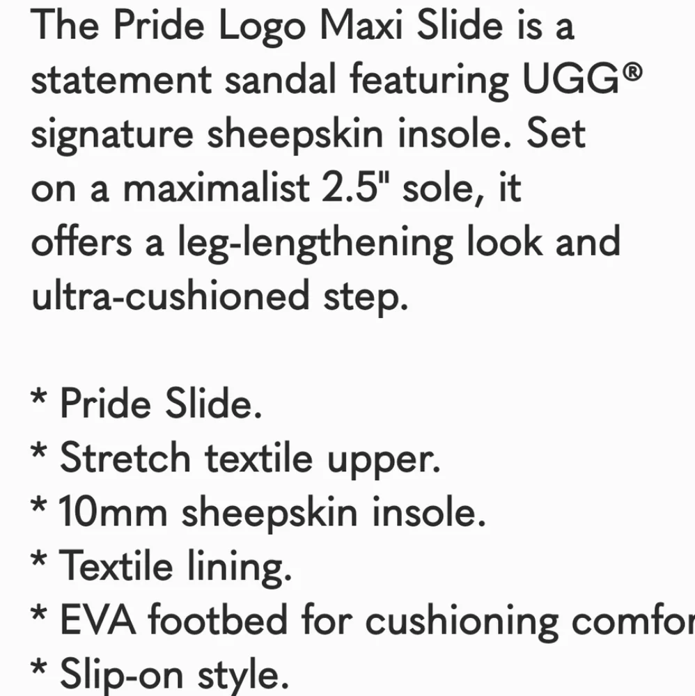 UGG Pride Logo Maxi Slide Shoes Multicolor Size 8 New